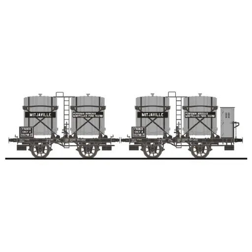 [MA4514] Coffret de 2 wagons foudres CES FRERES - Makette 4514 - HO 1/87 - SNCF - EP III - 2R