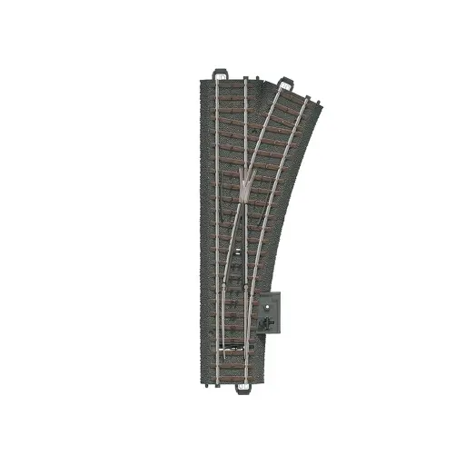 [MA24612] Aiguillage à droite R2 24,3° Marklin 24612 - 188,3 mm - HO : 1/87 - Code 83 - Voie C