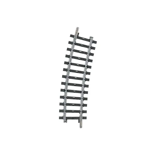 [MA2223] Rail courbe non ballasté - Marklin 2223 - HO 1/87 - Code 83 - Voie K - Angle 15° - Rayon 360mm - 3R