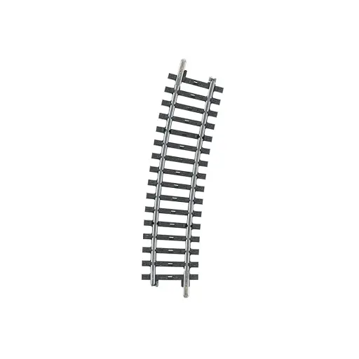 [MA2233] Rail courbe non ballasté - Marklin 2233 - HO 1/87 - Code 83 - Voie K - Angle 15° - Rayon 424,6mm - 3R