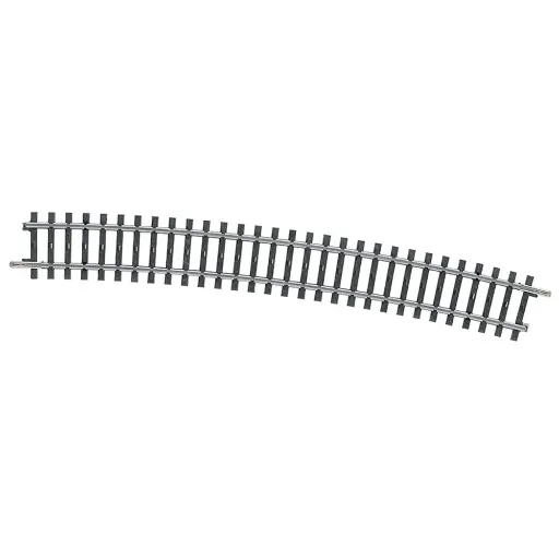 [MA2274] Rail courbe non ballasté - Marklin 2274 - HO 1/87 - Code 83 - Voie K - Angle 14,43° - Rayon 618,5mm - 3R