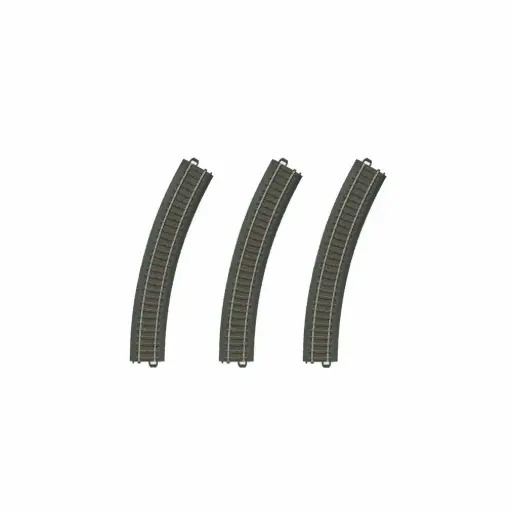 [MA20230] 3 rails courbes ballastés R2 437,5 mm 30° code 83 voie C - Märklin 20230 - HO 1/87 - 3R