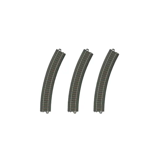 [MA20230] Coffret de 3 rails courbes ballastés R2 30° - Marklin 20230 - HO 1/87 - Code 83 - Voie C - 3R - Rayon 437.5 mm