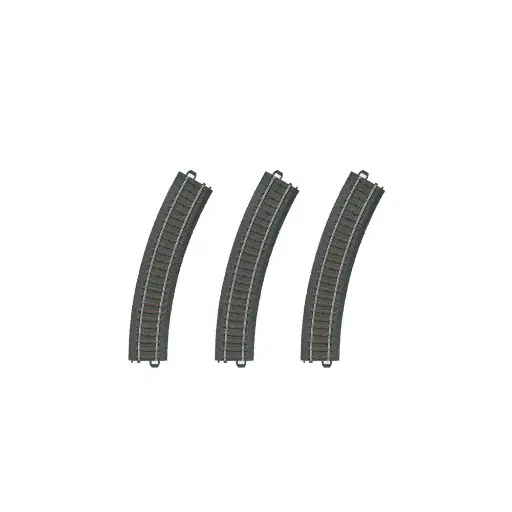 [MA20130] Coffret de 3 rails courbes ballastés R1 30° - Marklin 20130 - HO 1/87 - Code 83 - Voie C - 3R - Rayon 360 mm