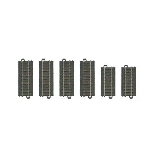 [MA20099] Coffret de 6 rails droits ballastés 94,2 / 77,5 mm code 83 voie C - Märklin Start up 20099 - HO 1/87 - 3R