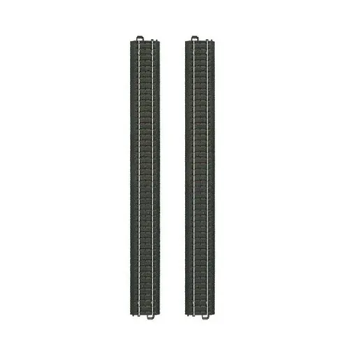 [MA20360] Coffret de 2 rails droits ballastés - Marklin 20360 - HO 1/87 - Code 83 - Voie C - 3R - Longueur 360 mm