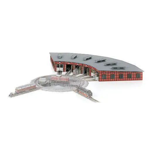 [MA89835] Rotonde pour 6 locomotives miniatures Marklin 89835 - Z 1:220 - EP I à VI