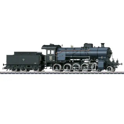 [MA39253] Locomotive à vapeur avec tender séparé, série C 5/6 "Eléphant" - Märklin 39253 - HO 1/87 - CFF - Ep IV-V - Digital sound fumigène - 3R