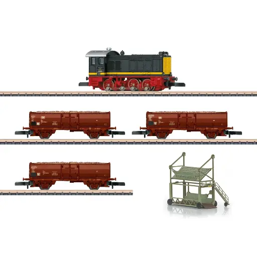 [MA81773] Rame de train miniature diesel "transport de betteraves" avec v36 - Märklin 81773 - privée - Z 1/220 - EP. IV - Analogique - 2R