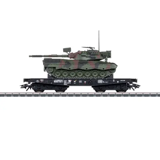 [MA48876] Wagon plat Rlmmps pour le transport de charges lourdes - MARKLIN 48876 - DB - HO 1/87 - EP. IV