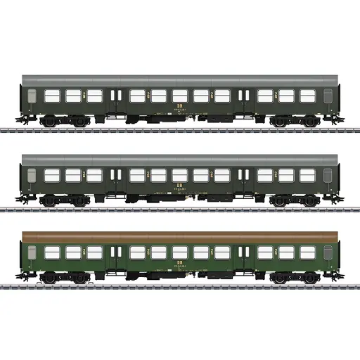 [MA42580] Coffret de voitures voyageurs à accès central Halberstädter - Märklin 42580 - DR/RDA - HO 1/87 - Ep. IV - 3R