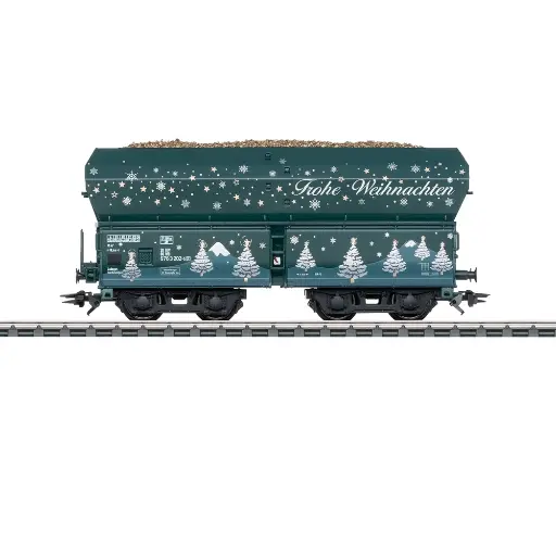 Wagon trémie de Noël 2025 chargé de "pépites d'or" - Märklin 48425 - HO 1/87 - 3R