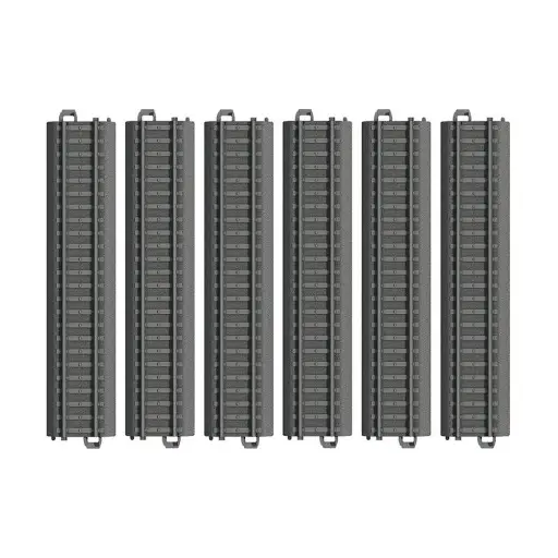 [MA23180] 6 éléments de voie droite plastique 180 mm - Märklin my world 23180 - HO 1/87
