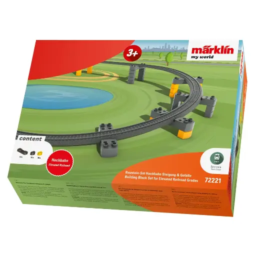 [MA72221] Set d'éléments de rampe pour train aérien - Marklin My World 72221 - HO 1/87