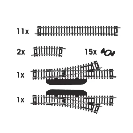 [MEF102] Coffret de voies N°2 code 100 - Mehano F102 - HO 1/87 - 2R