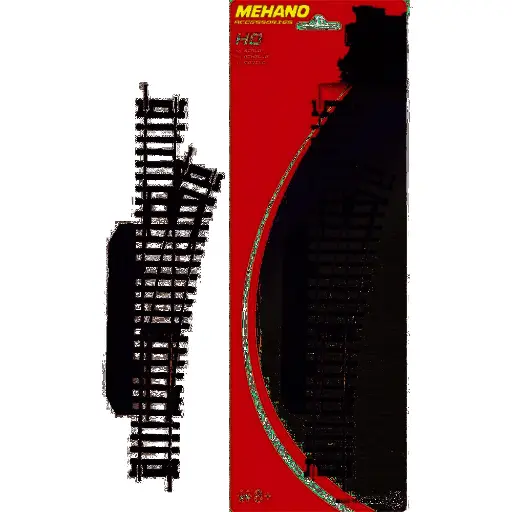 [MEF283] Aiguillage manuel droit 18°, R457,2/228.6mm - Mehano F283 - HO 1/87 - Code 100