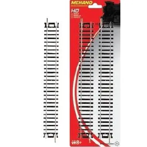 [MEF223] Lot de 4 Rails droits de 228.6 mm Méhano F223 - HO 1/87 - Code 100