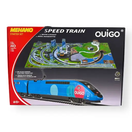 [MET874] Coffret de départ TGV Ouigo avec maquette - Mehano T874 - HO 1/87 - SNCF - Ep VI - Analogique - 2R