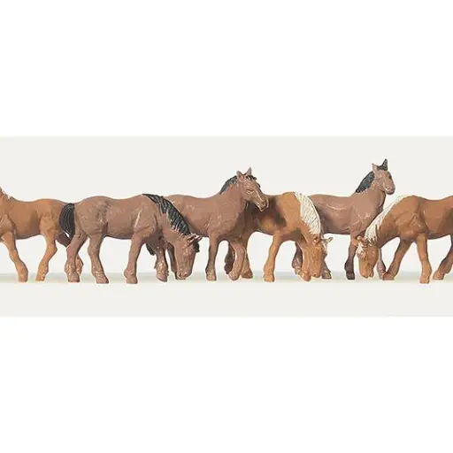 [ME0215018] Lot de 6 Chevaux - Merten 0215018 - HO 1/87