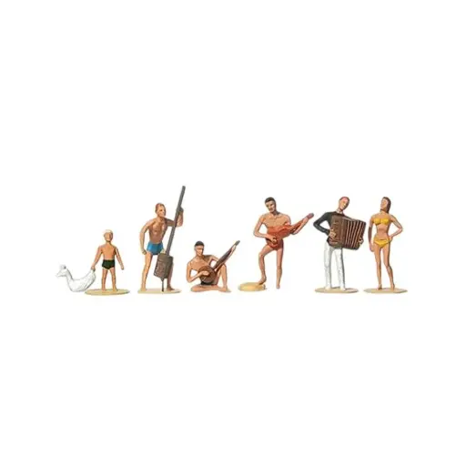 [ME0212174] 6 musiciens sur la plage - Merten 0212174 - HO 1/87