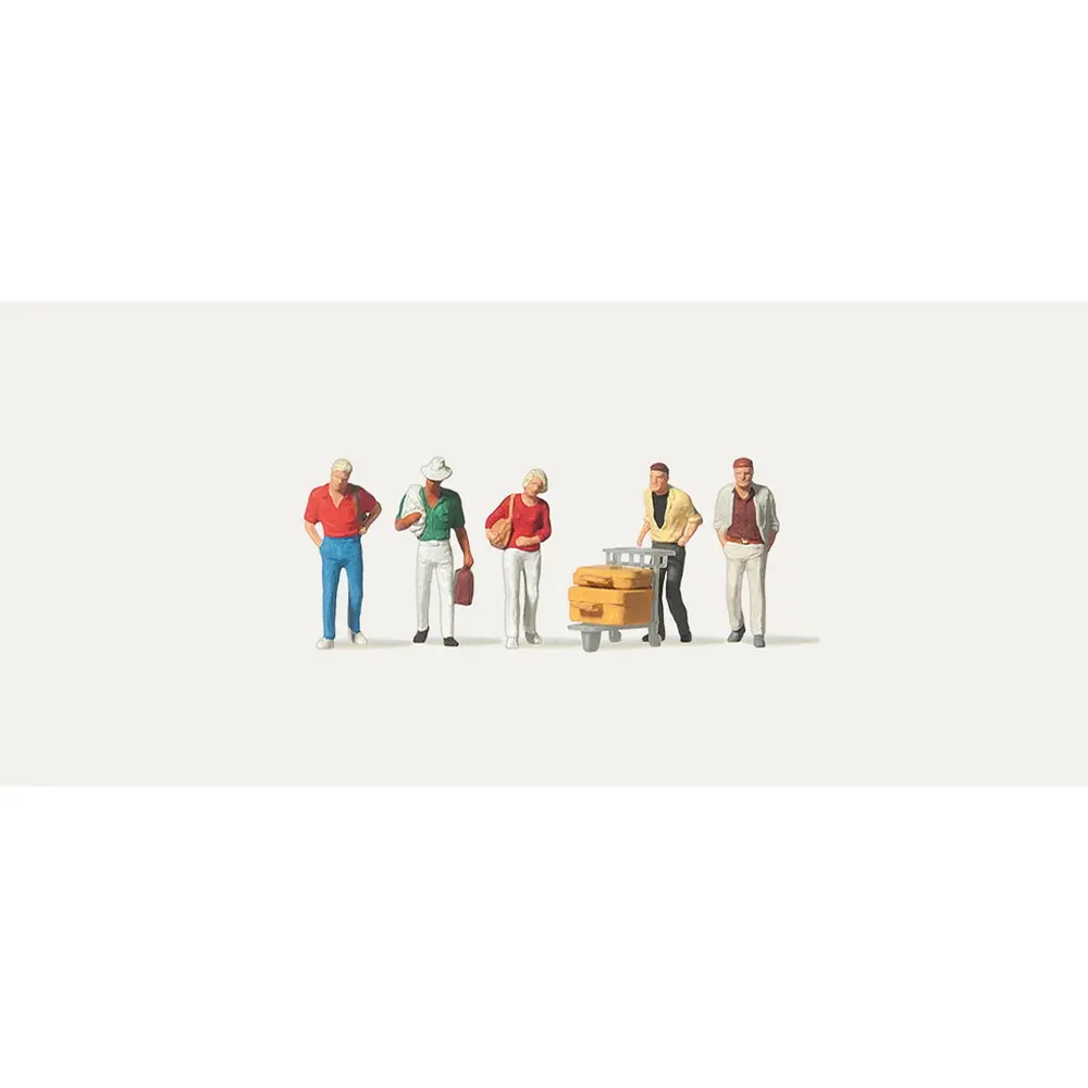 [ME0282550] Lot de 5 Voyageurs + Chariot et Valise - Merten 0282550 - TT: 1/120