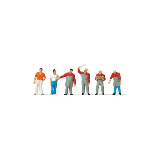 [ME0272558] Lot de 6 personnages Mécanicien automobile - Merten 0272558 - N 1/160