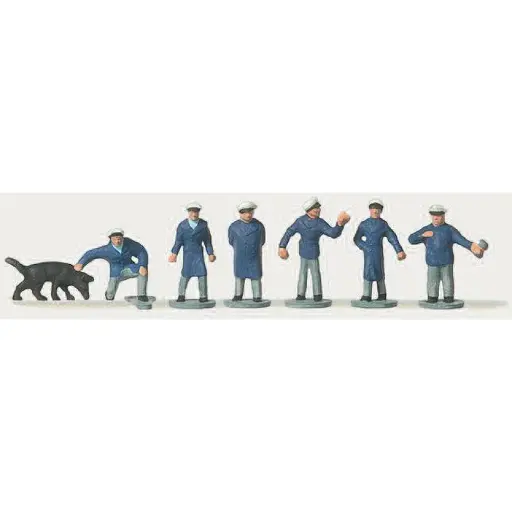 [ME0272246] Lot de 6 personnages agents des forces de l'ordre - Merten 0272246 - N 1/160