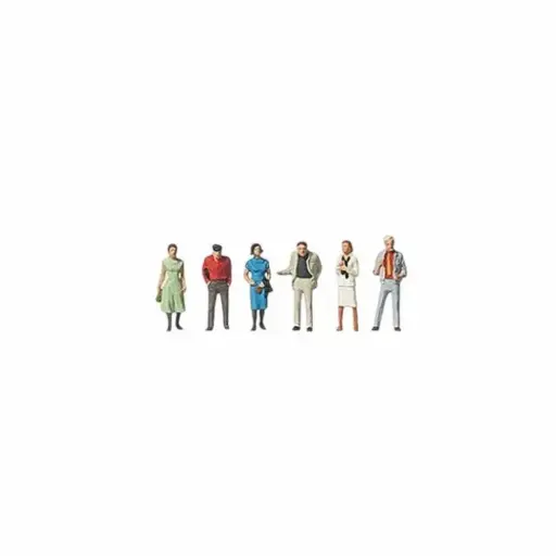 [ME0282555] 6 personnages passants hommes et femmes - Merten 0282555 - TT 1/120