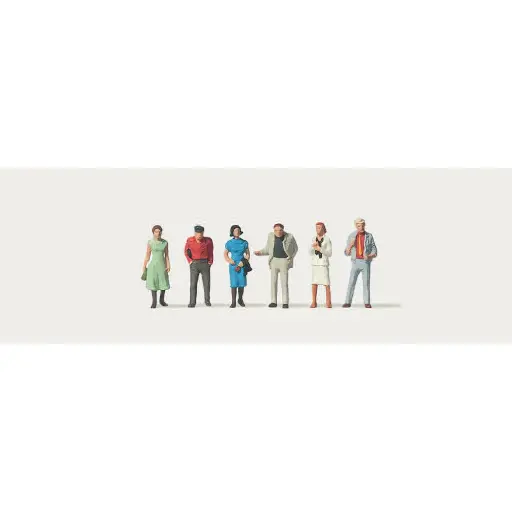 [ME0282555] Lot de 6 personnages passants Merten 0282555 hommes et femmes - TT 1/120