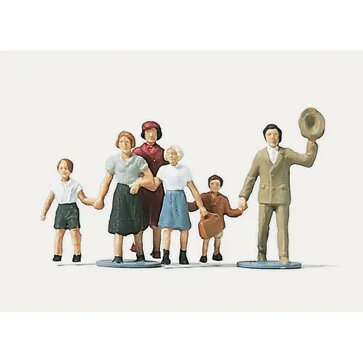 [ME0280818] Lot de 2 groupes de 3 touristes / 6 personnages Merten 0280818 - TT 1/120