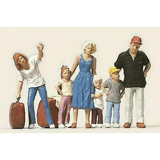 [ME0272539] Lot de 6 personnages avec 4 valises Merten 0272539 - N 1/160