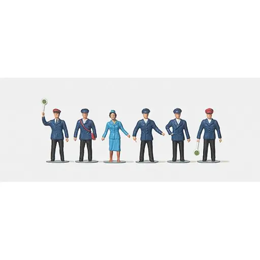 [ME0210908] Lot de 6 personnages "Personnel ferroviaire" - Merten 0210908 - HO 1/87