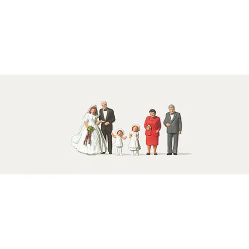[ME0212535] Lot de 6 personnages "Mariage" - Merten 0212535 - HO 1/87