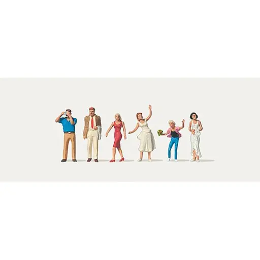 [ME0212543] Lot de 6 personnages "Réunion de famille" - Merten 0212543 - HO 1/87