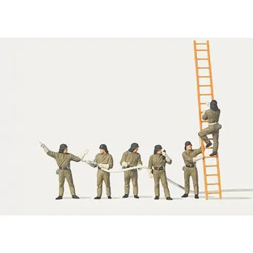 [ME0212545] Lot de 6 Pompiers RDA - Merten 0212545 - HO 1/87