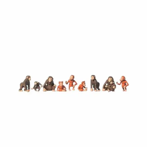 [ME0212549] 10 singes - Merten 0212549 - HO 1/87