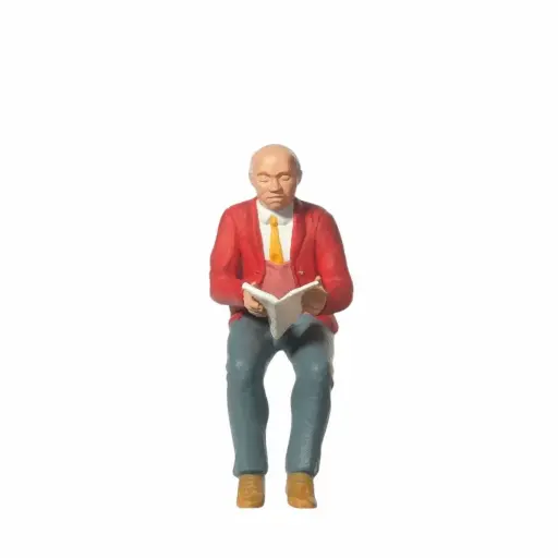 [ME0240001] Voyageur lisant le journal - Merten 0240001 - G 1/22.5