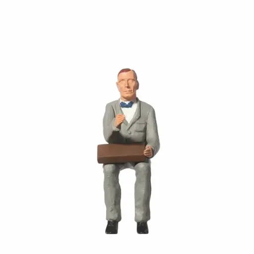 [ME0240003] Homme assis avec valise - Merten 0240003 - G 1/22.5