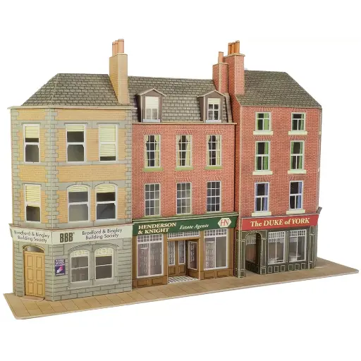 [MEPO205] Pub et boutiques en bas-relief - Metcalfe PO205 - OO/HO