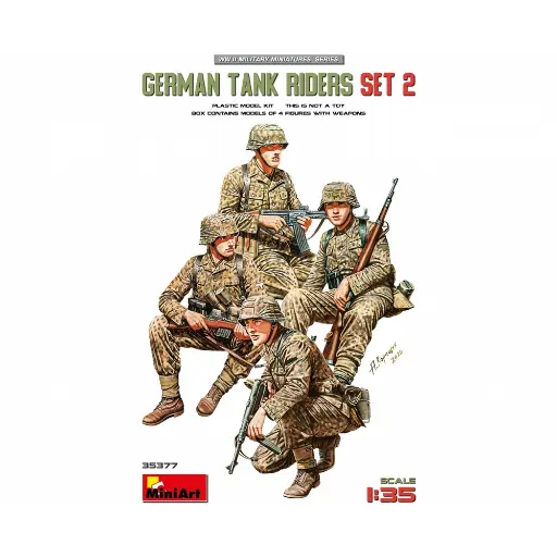 [MI35377] Lot 4 Cavaliers De Chars Allemand - Miniart 35377 - 1/35