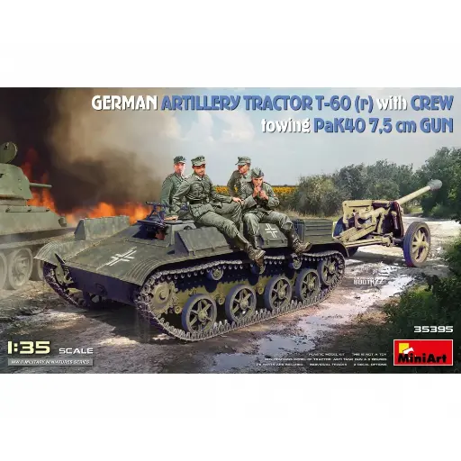 [MI35395] Tracteur Allemand T-60R + Equipage Pak40 - Miniart 35395 - 1/35