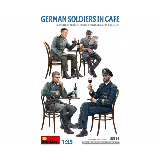 [35396] Soldats Allemands Au Café - Miniart 35396 - 1/35