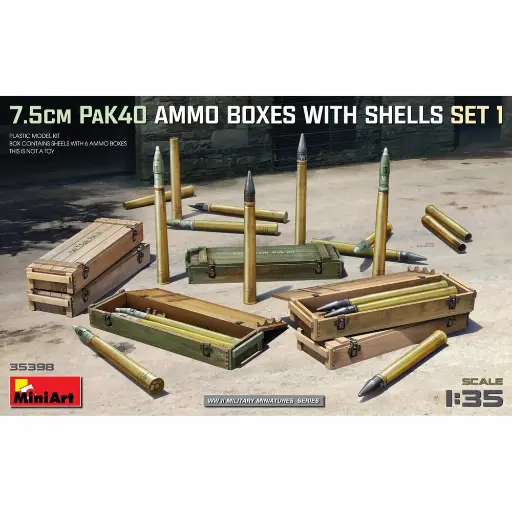 [MI35398] Boites de Munitions 7.5cm - Miniart 35398 - 1/35