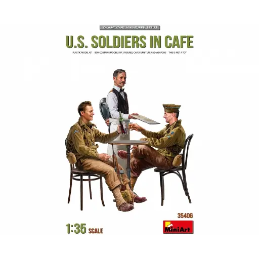 [MI35406] Soldats Américains Au Café - Miniart 35406 - 1/35