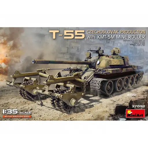 [MI37092] Char de combat T-55 CZ + Rouleau de Mines KMT-5M - Miniart 37092 - 1/35