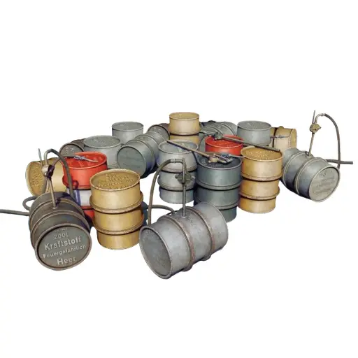[MI550049002] Ger. Fuel Drums 200L - Miniart 550049002 - 1/48