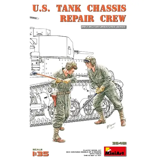 [MI550035481] Équipe de réparation de châssis de chars américains - MiniArt 550035481 - 1/35