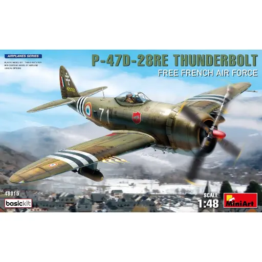 [MI550048015] Avion militaire P-47D-28RE Thunderbolt "Free French Air Force" - Miniart 550048015 - 1/48