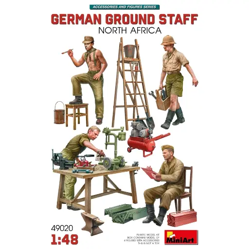 [MI550049020] Personnel Allemand au sol avec accessoires - Miniart 550049020 - 1/48
