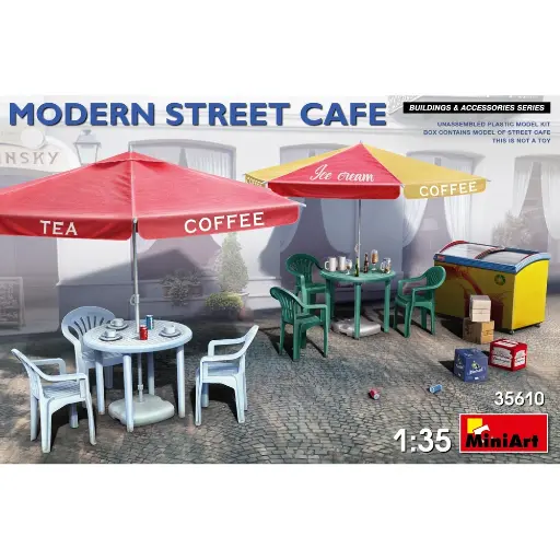 [MI550035610] Meuble de café de rue moderne - MiniArt 550035610 - 1/35
